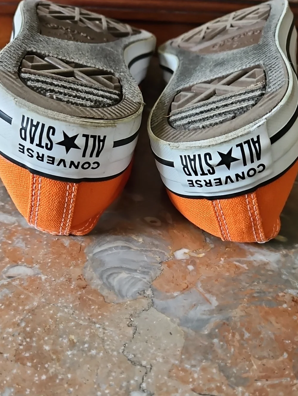 Converse Orange Low Top Sneakers Unisex W7 M5